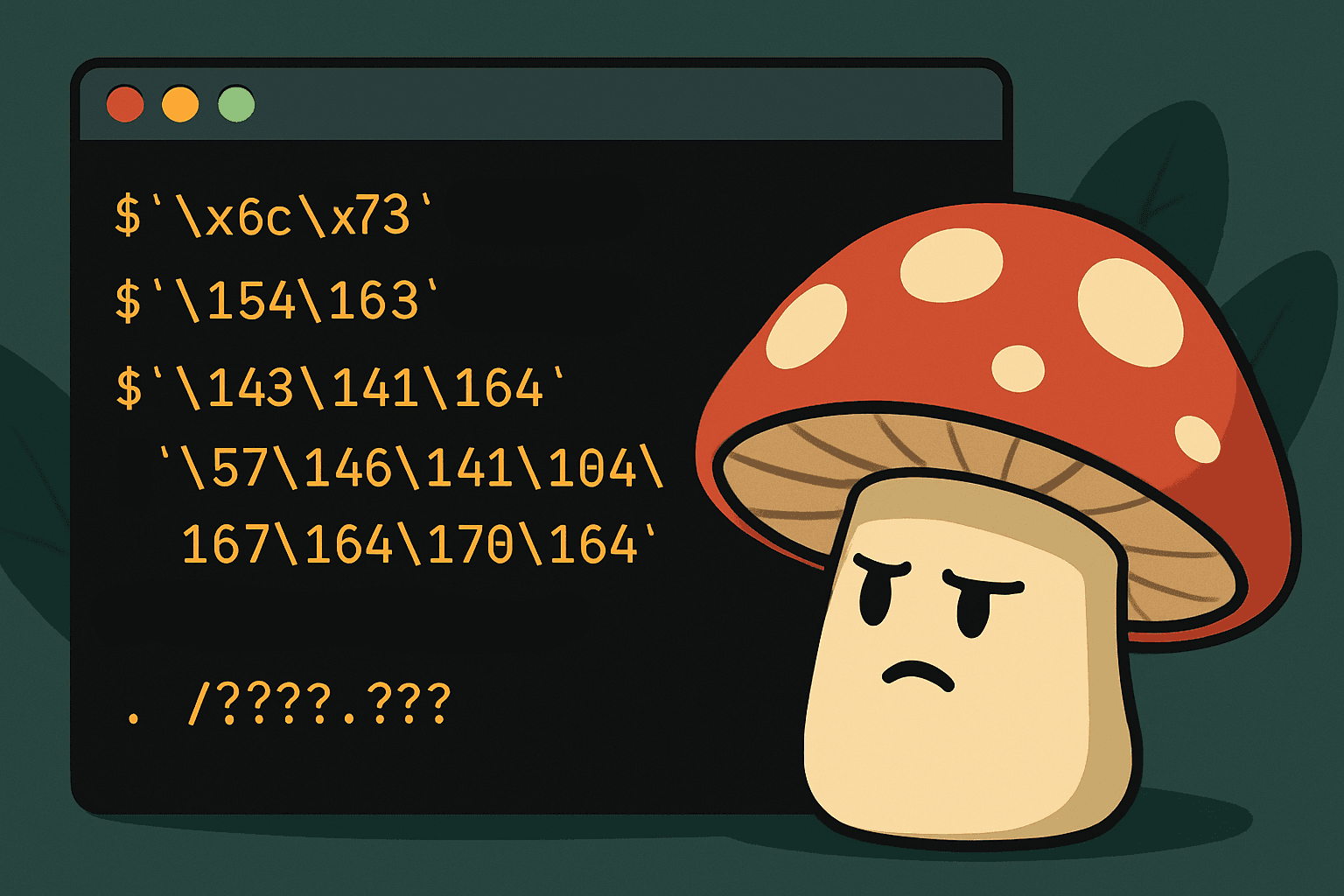 Mushroom Hates Letters Official Writeup | IEEE 25 Finals