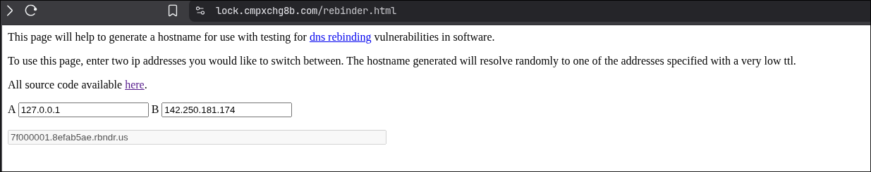 dns rebind website