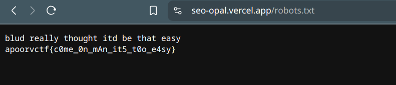 Fake robots.txt flag
